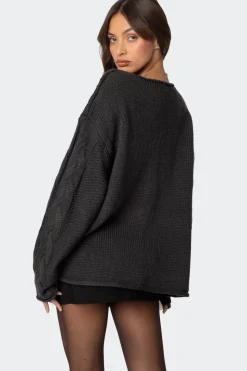 Inga Oversized Cable Knit Sweater