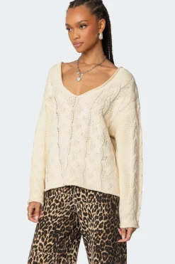 Inga Oversized Cable Knit Sweater