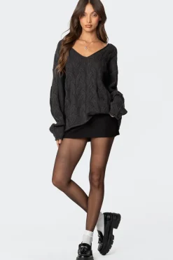 Inga Oversized Cable Knit Sweater