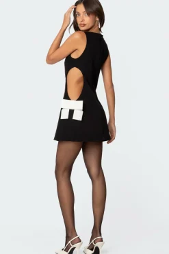 Ingrid Cut Out Bow Mini Dress