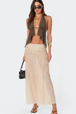 Inside Out Sheer Lace Maxi Skirt