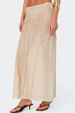 Inside Out Sheer Lace Maxi Skirt