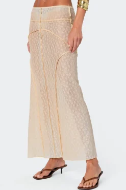 Inside Out Sheer Lace Maxi Skirt