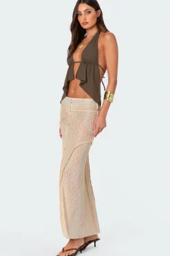 Inside Out Sheer Lace Maxi Skirt