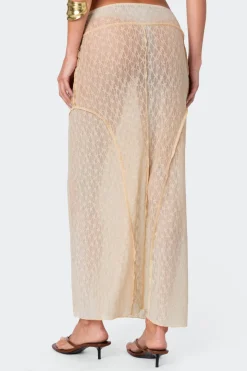 Inside Out Sheer Lace Maxi Skirt