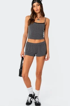 Irene Low Rise Pointelle Micro Shorts