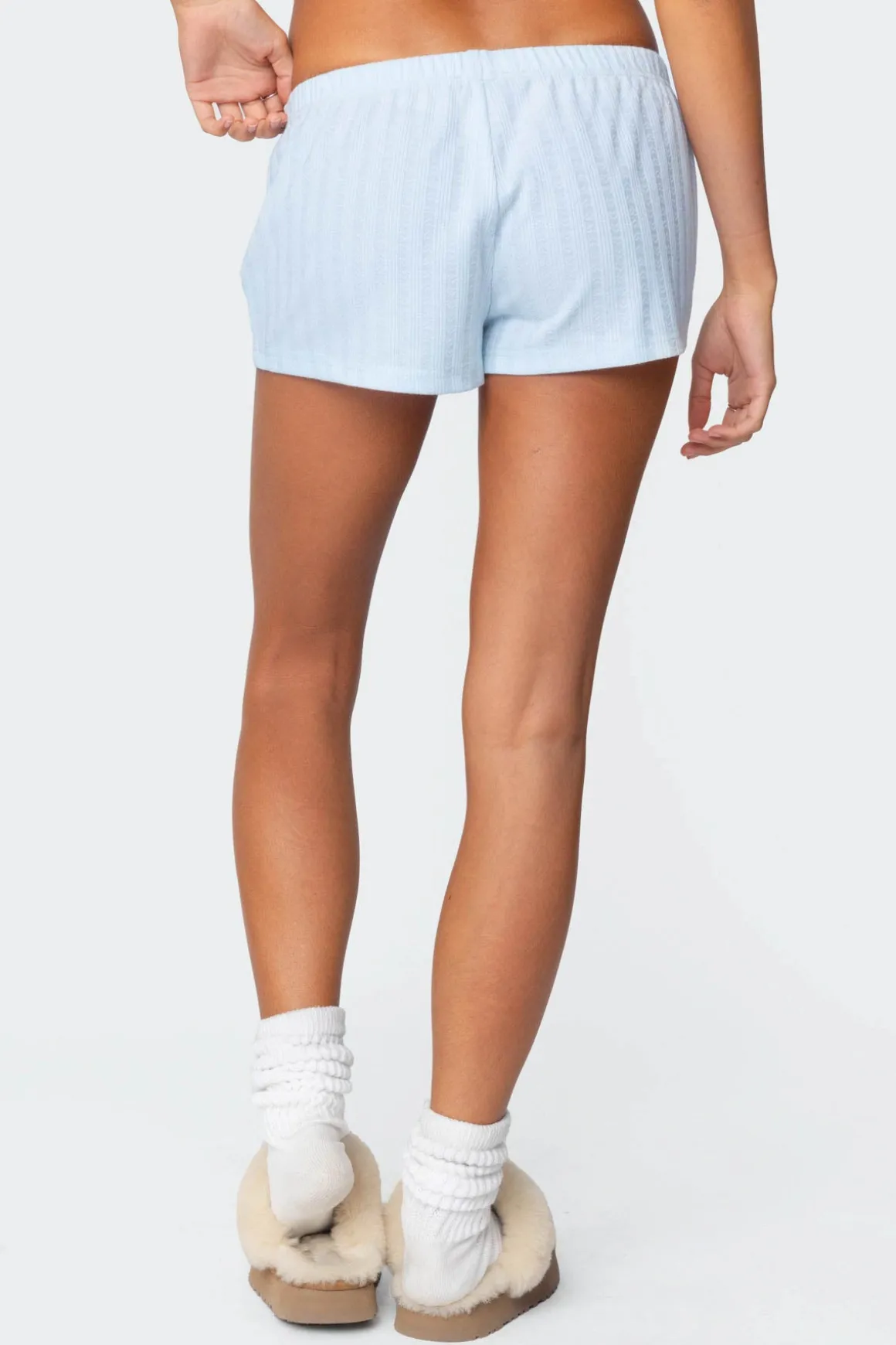 Irene Low Rise Pointelle Micro Shorts