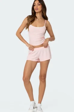 Irene Low Rise Pointelle Micro Shorts