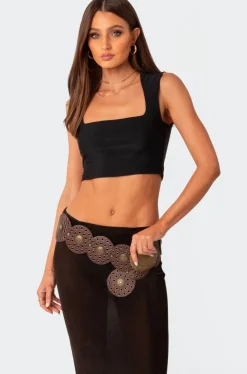 It Girl Square Neck Crop Top
