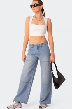 It Girl Square Neck Crop Top