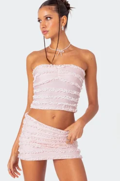 Izzy Ruffled Strapless Top