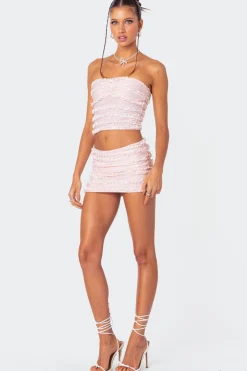 Izzy Ruffled Strapless Top