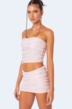 Izzy Ruffled Strapless Top