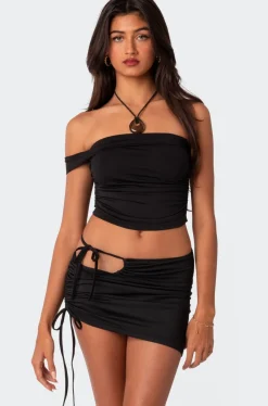 Jackie Side Ruched Tube Top