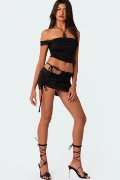 Jackie Side Ruched Tube Top