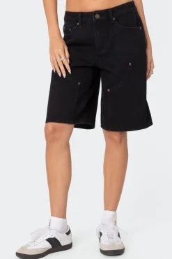 Jacqui Low Rise Denim Bermuda Shorts