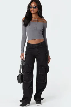 Jane Tie Front Knit Top