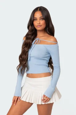 Jane Tie Front Knit Top