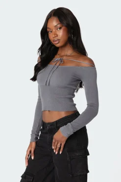 Jane Tie Front Knit Top