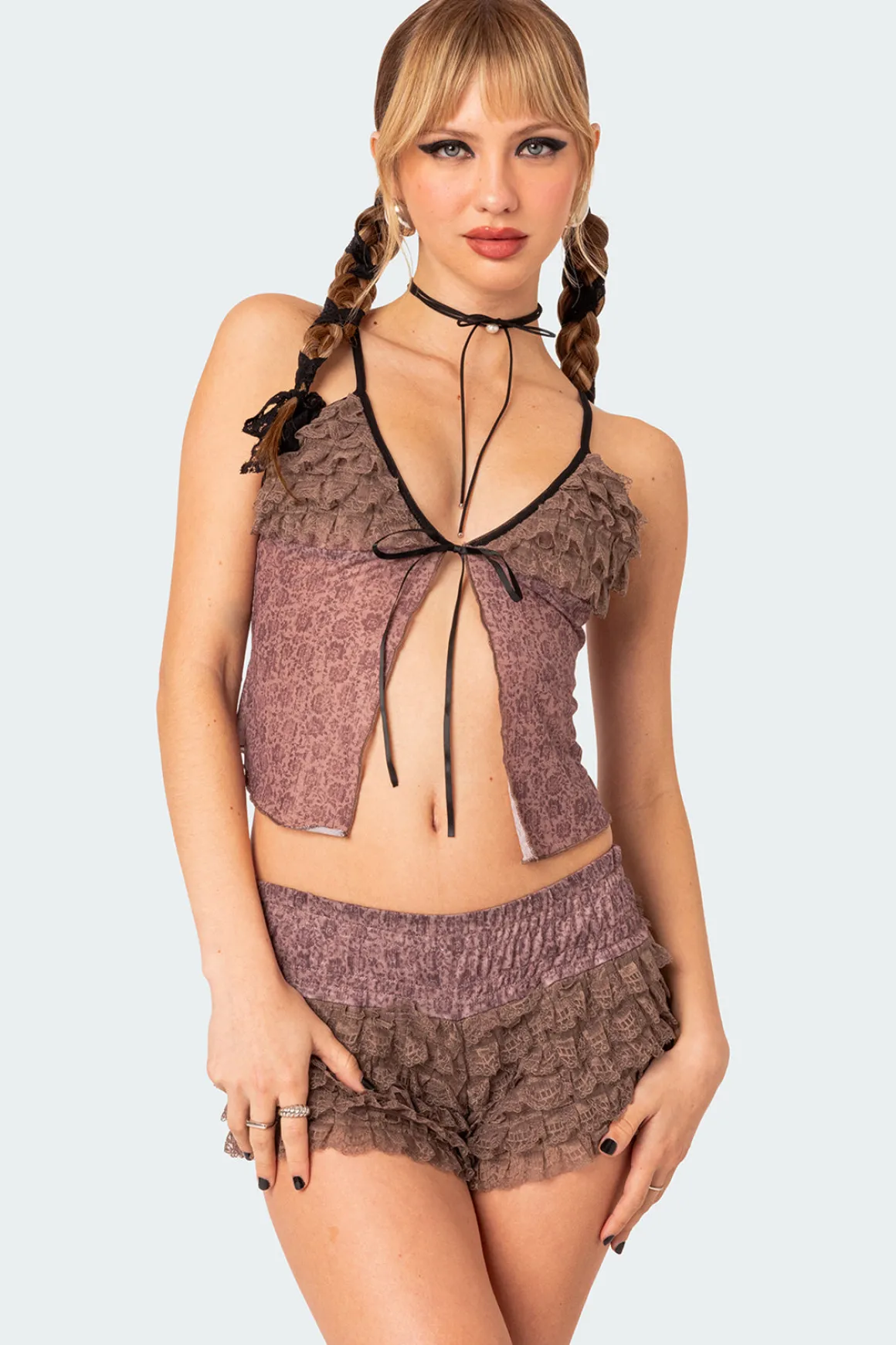 Janis Floral Ruffled Tank Top