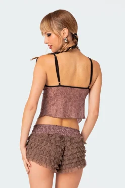 Janis Floral Ruffled Tank Top