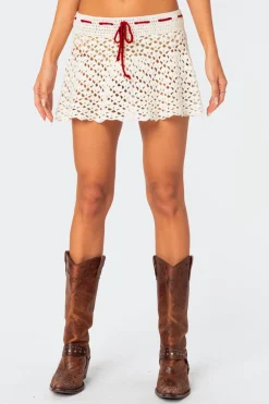 Jaslene Crochet Mini Skirt