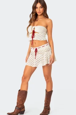 Jaslene Crochet Mini Skirt