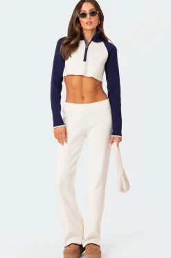 Jax High Neck Ribbed Crop Top