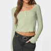 Jayde Ribbed Henley Top