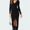 Jazlyn Knitted Button Up Maxi Dress