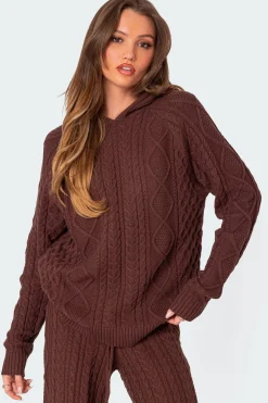 Jelena Cable Knit Hoodie