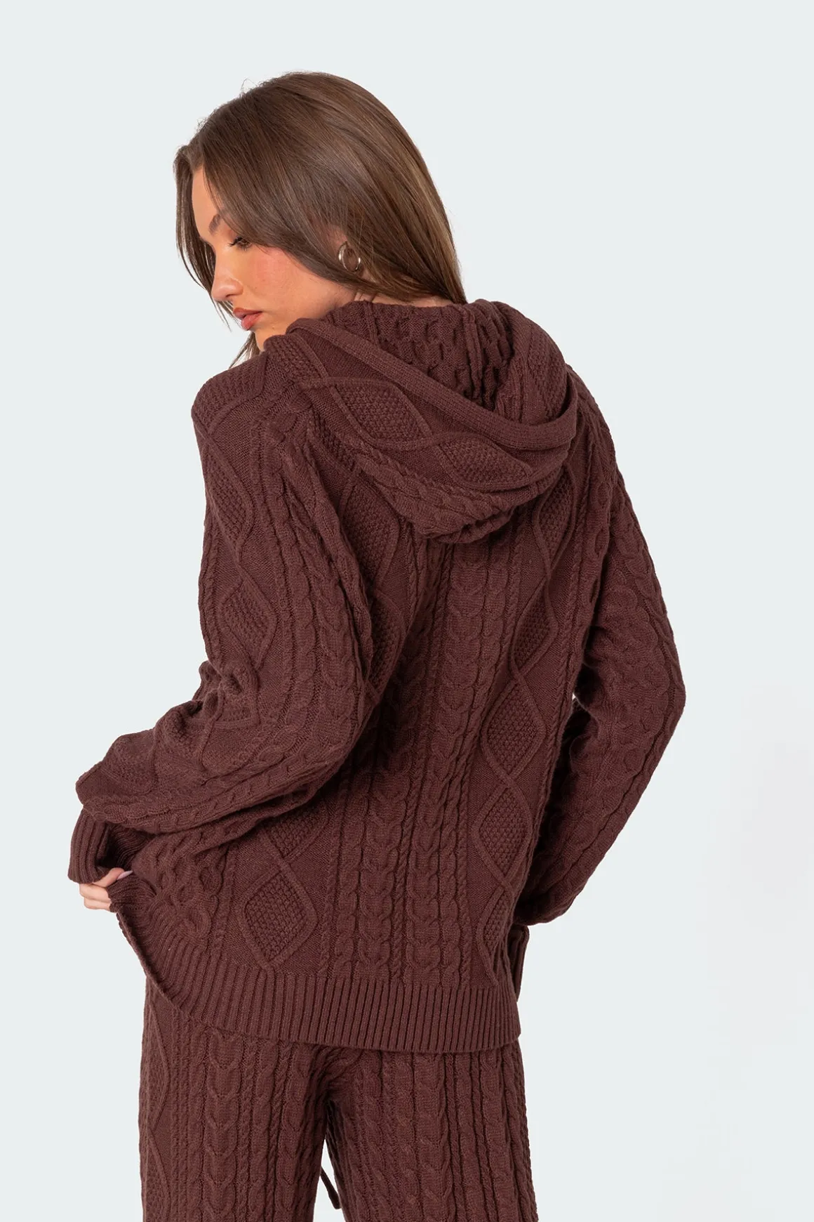 Jelena Cable Knit Hoodie