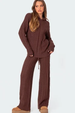 Jelena Cable Knit Hoodie
