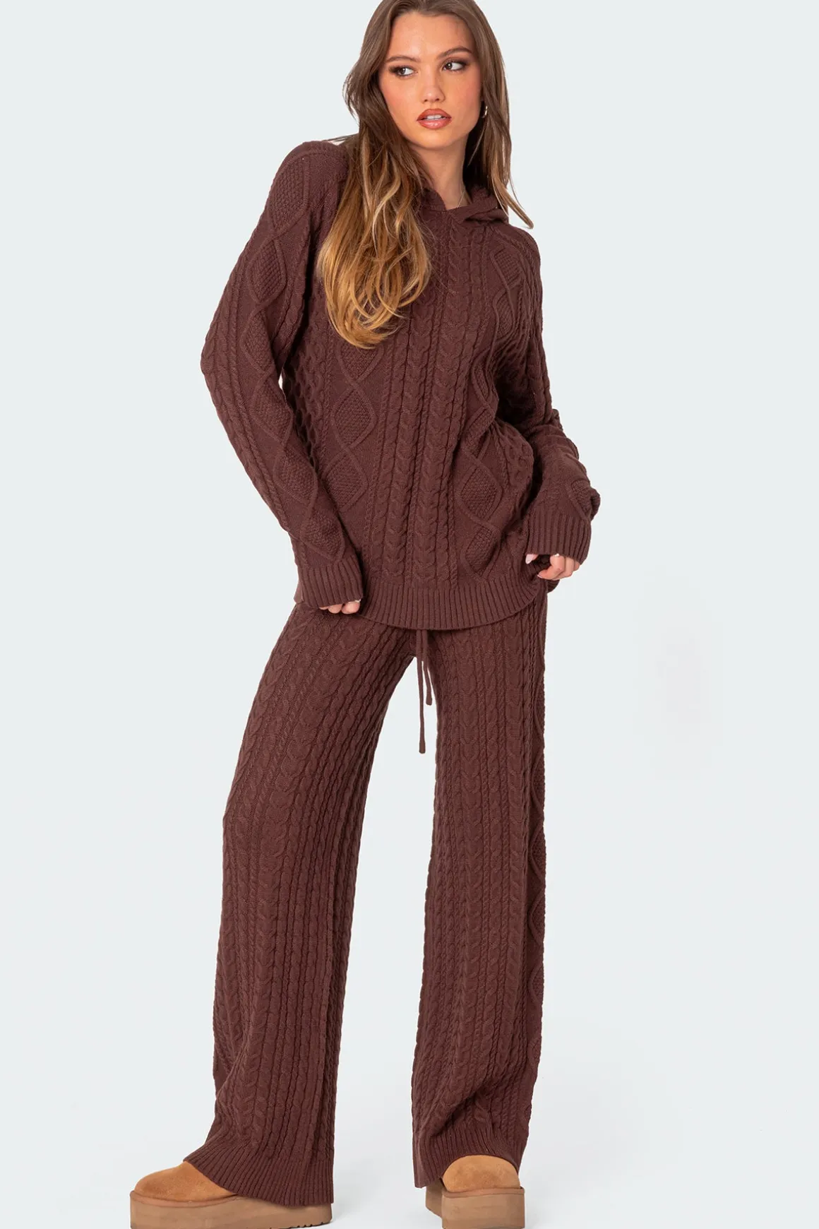 Jelena Cable Knit Hoodie