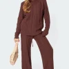 Jelena Relaxed Cable Knit Pants