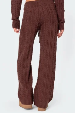 Jelena Relaxed Cable Knit Pants
