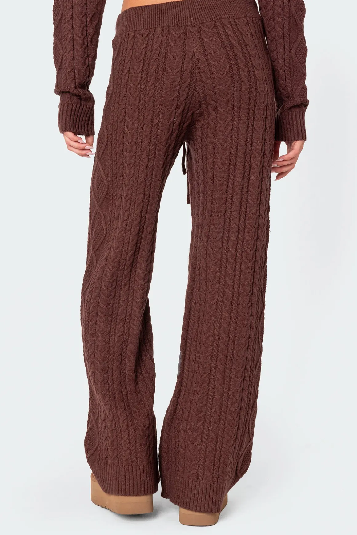 Jelena Relaxed Cable Knit Pants