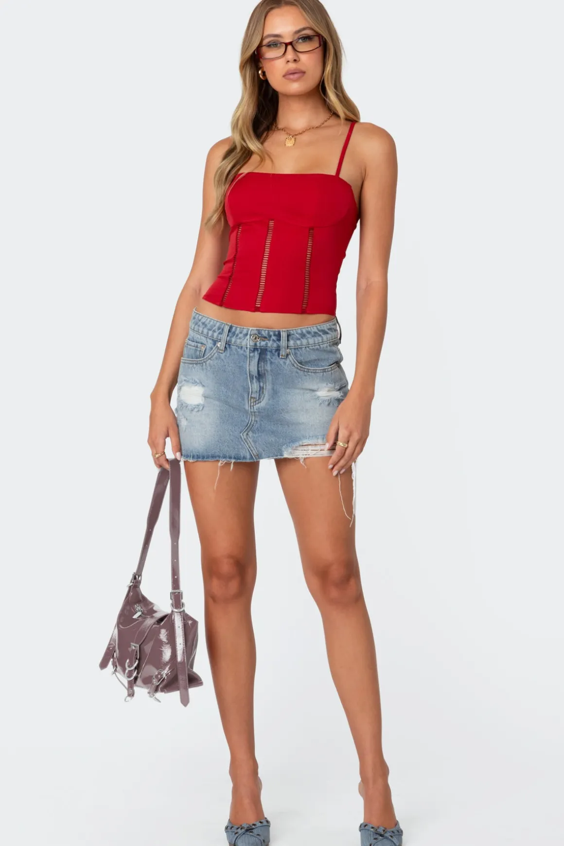 Jennie ladder knit corset