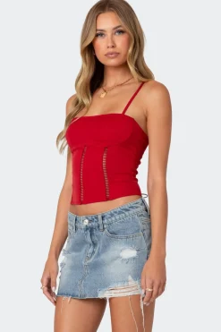 Jennie ladder knit corset