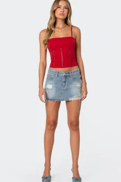 Jennie ladder knit corset