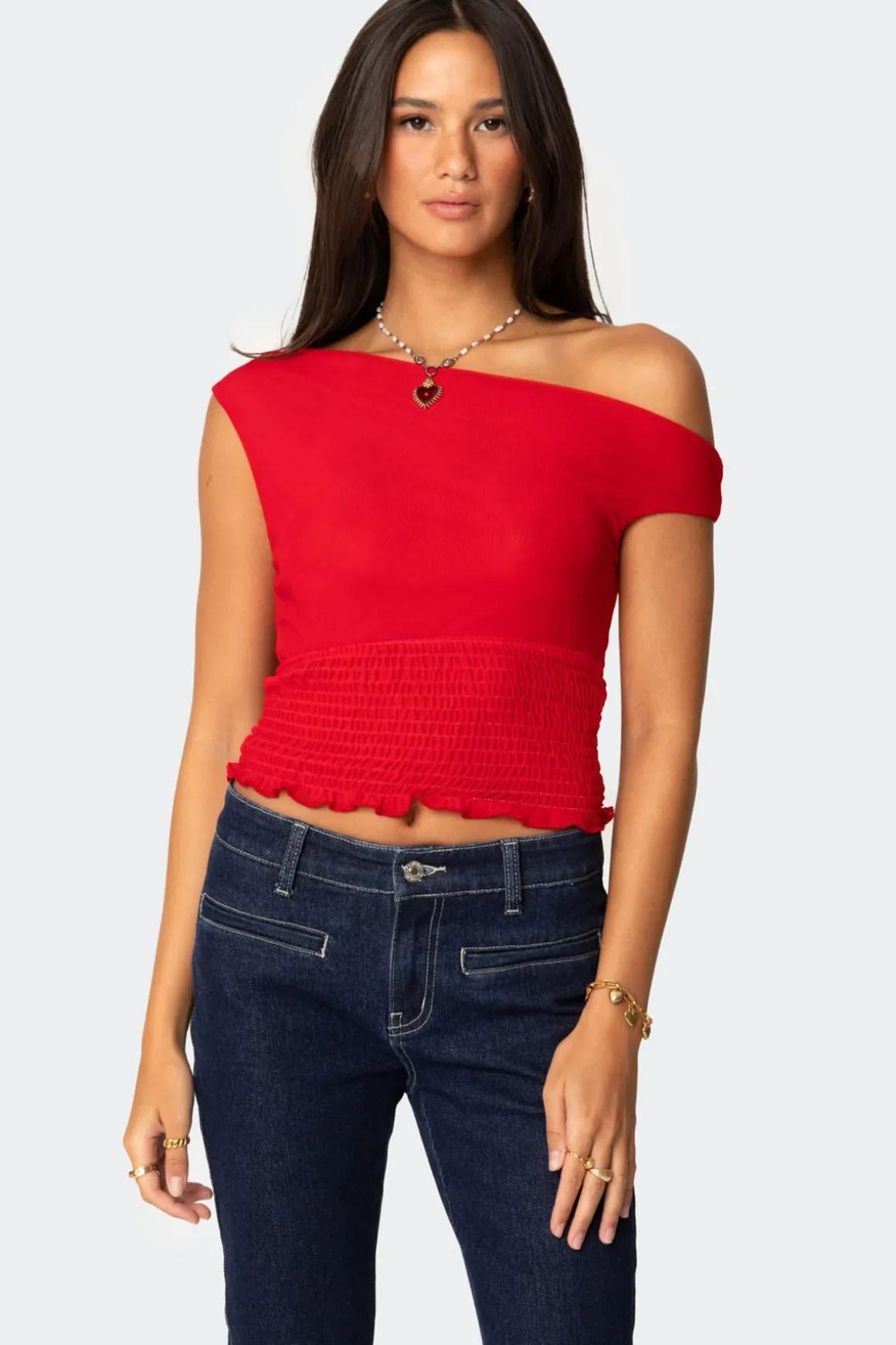 Jenny Scrunched Asymmetric Top