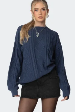 Jessy Cable Knit Oversized Sweater