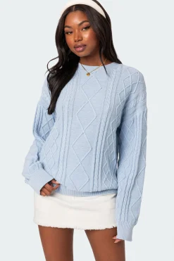 Jessy Cable Knit Oversized Sweater