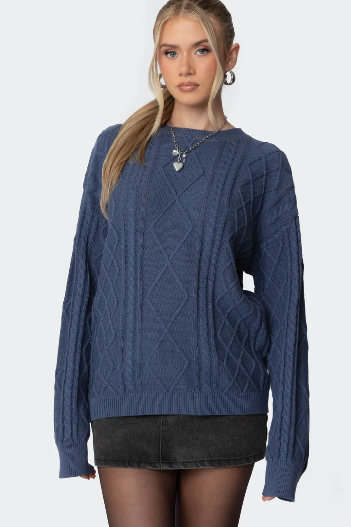 Jessy Cable Knit Oversized Sweater