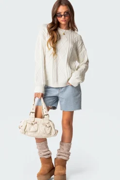 Jessy Cable Knit Oversized Sweater