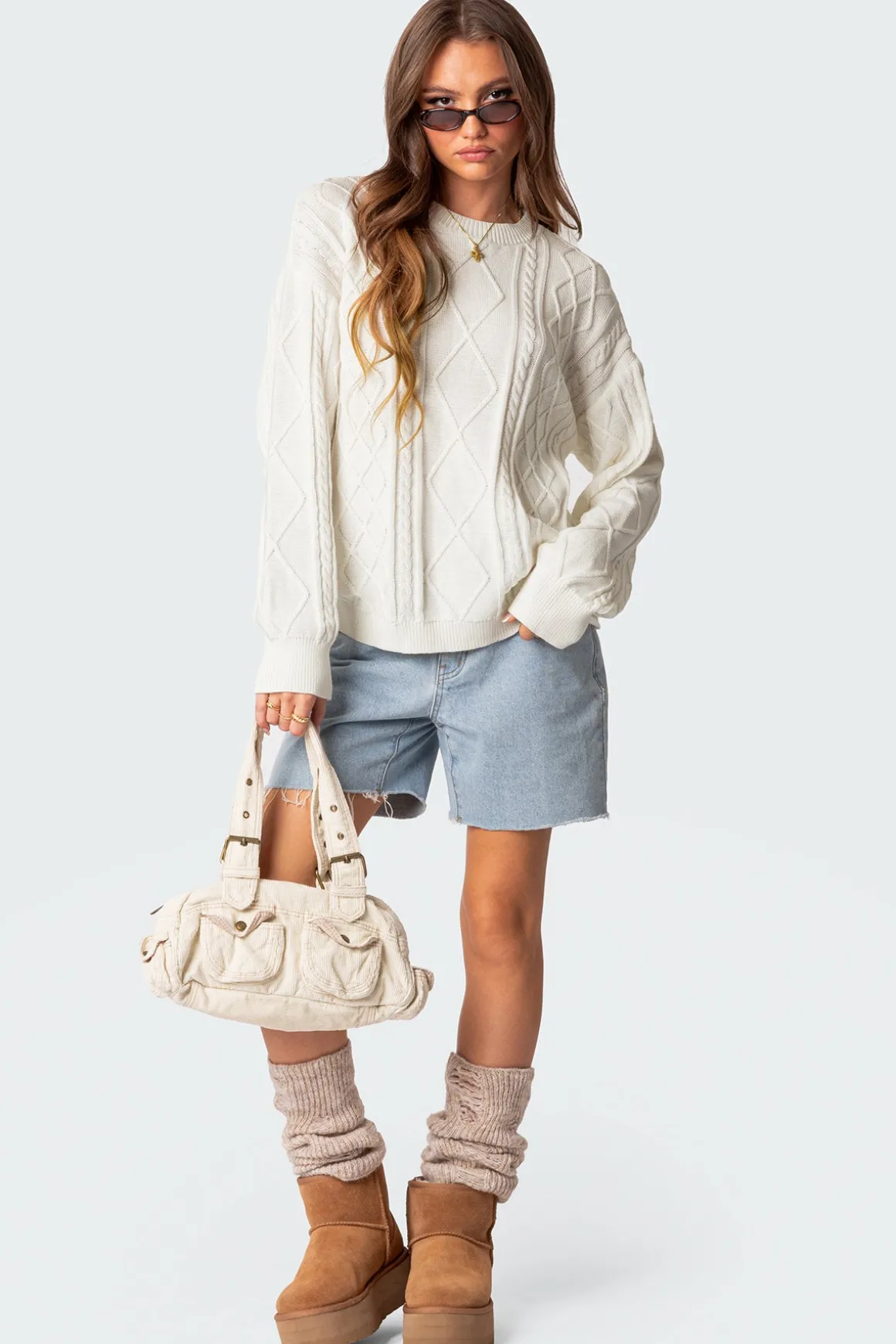 Jessy Cable Knit Oversized Sweater