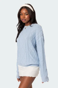 Jessy Cable Knit Oversized Sweater