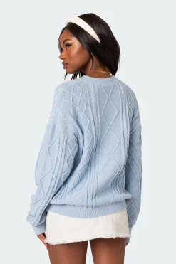 Jessy Cable Knit Oversized Sweater