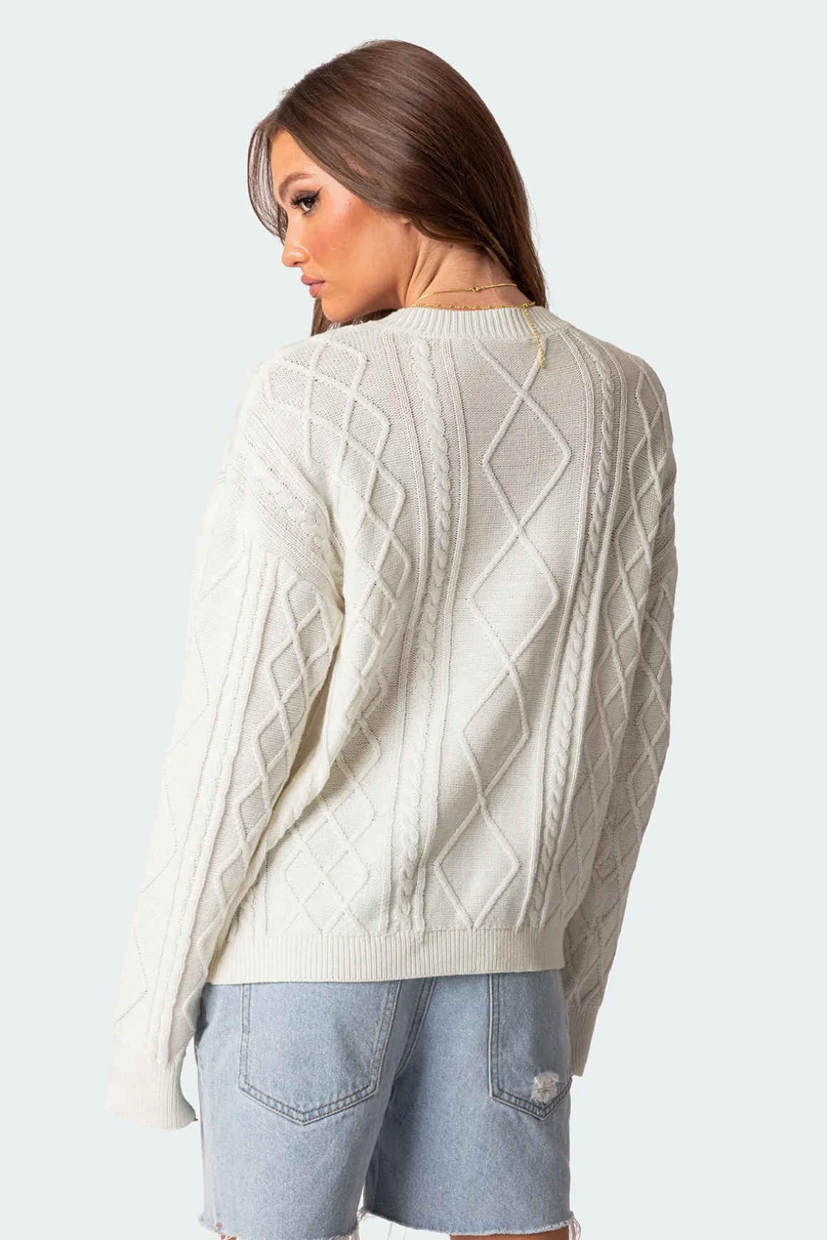 Jessy Cable Knit Oversized Sweater