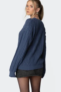 Jessy Cable Knit Oversized Sweater